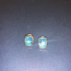 David Yurman Blue Topaz Earings